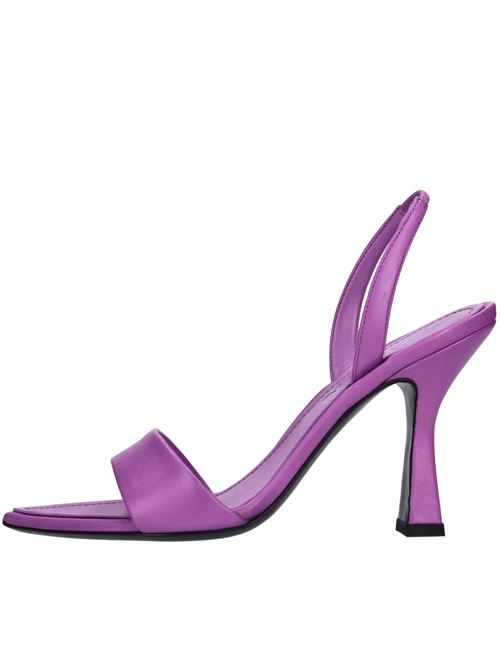 Leather sandals 3JUIN | LILY-W23 095 SYRIA ASHAMETHYST